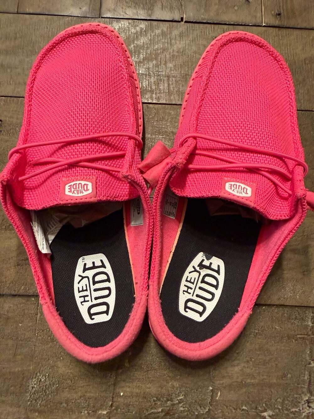 Hey Dude Wendy Slip Mono Size W9 Electric Pink Shoes